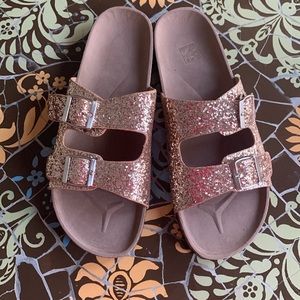 PINK GLITTER SANDALS SZ: 11/EU 42